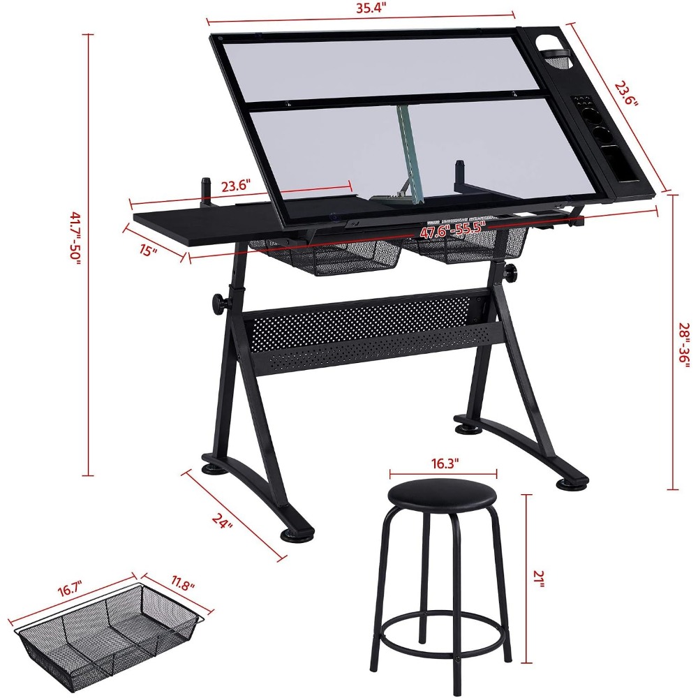 Height Adjustable Drafting Tab - Art Craft Wood recensie en prijs