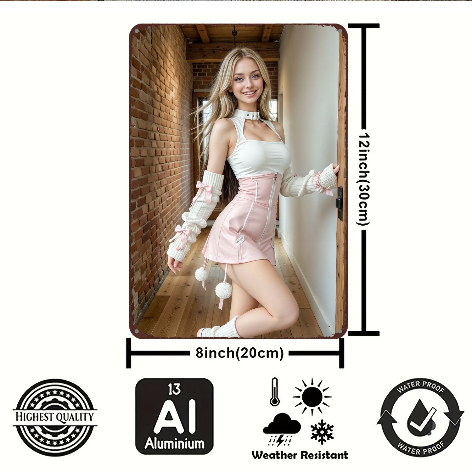 2D Vintage Metal Sign, Flat Wa - Art And Craft Studio recensie en prijs