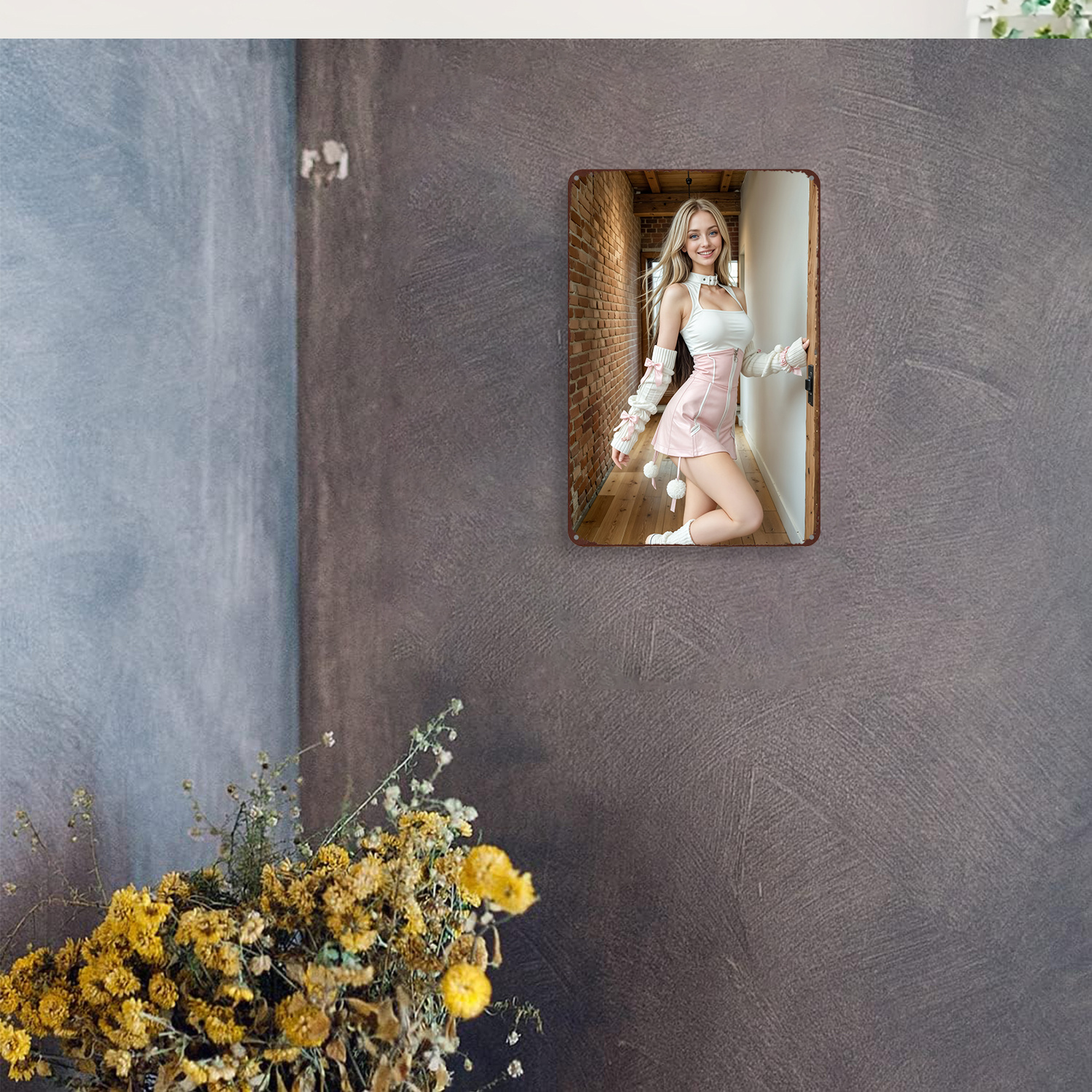 2D Vintage Metal Sign, Flat Wa - Art And Craft Studio recensie en prijs