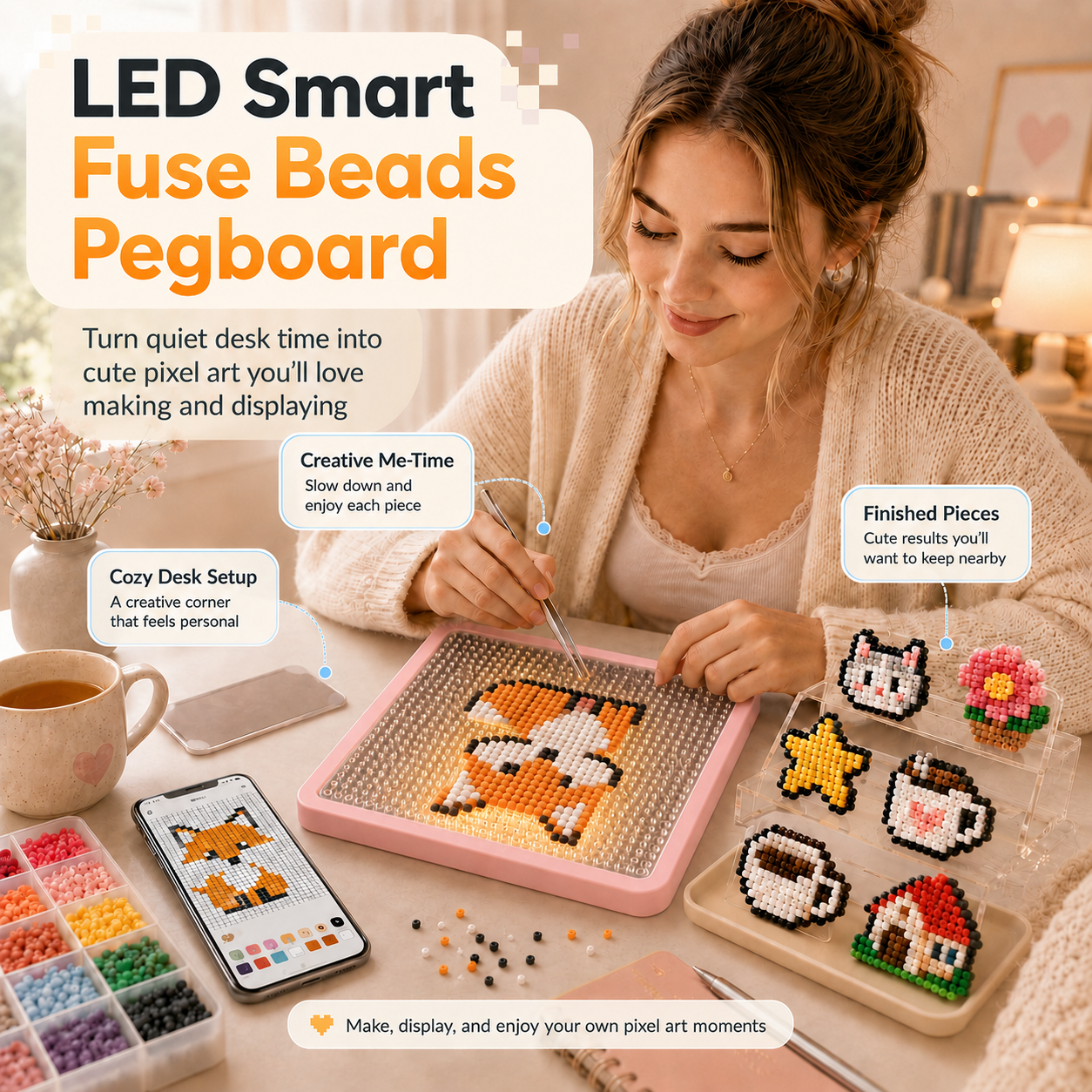 LED Fuse Beads Craft Pegboard  - Art Craft Us recensie en prijs
