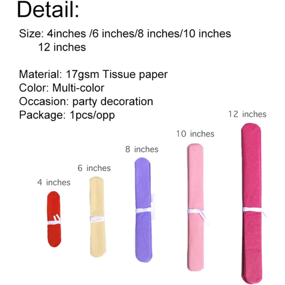 5 Pcs 6 8 10 12 inch Tissue Pa - Art Craft Items recensie en prijs