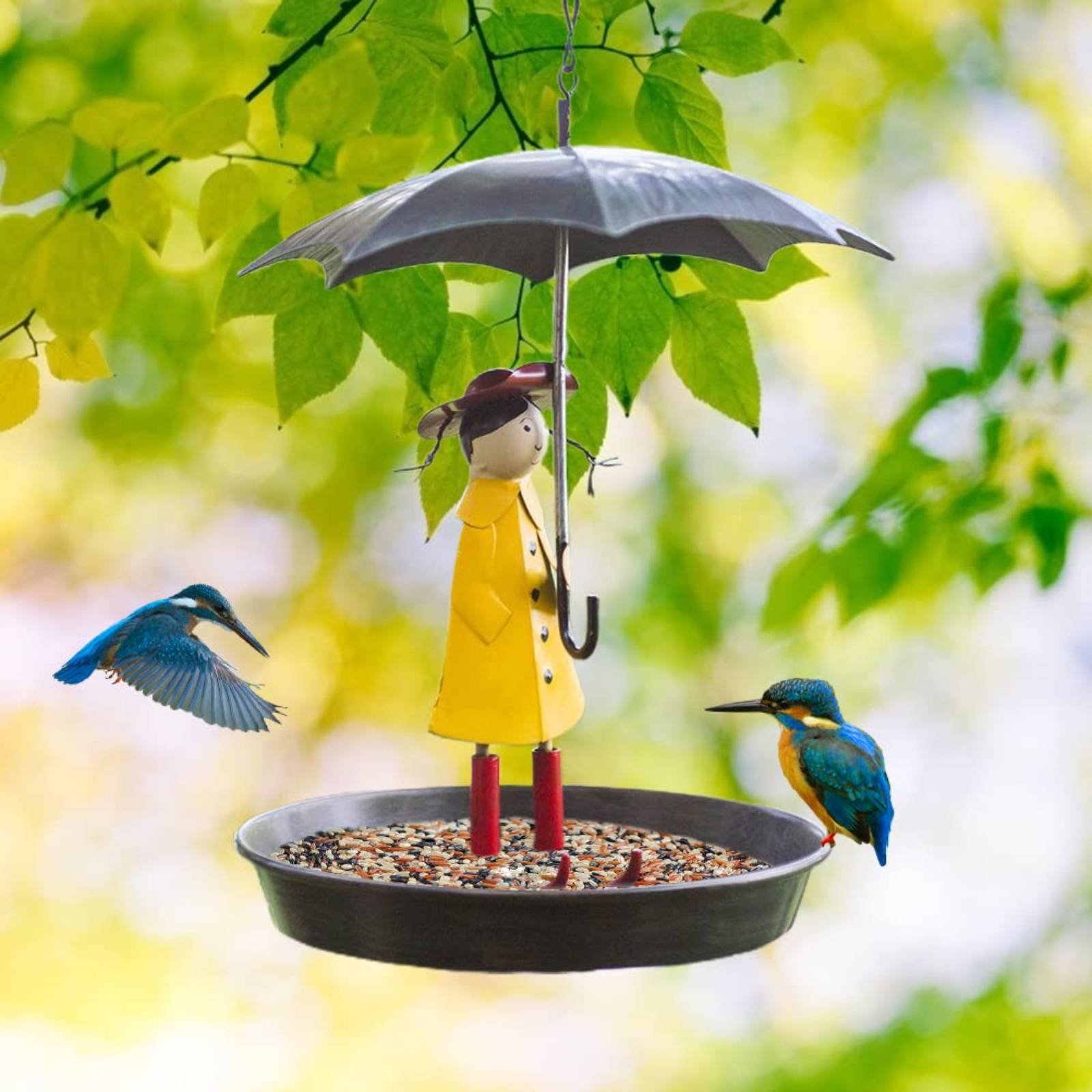Girl with Umbrella Bird Feeder - Art Craft Us recensie en prijs