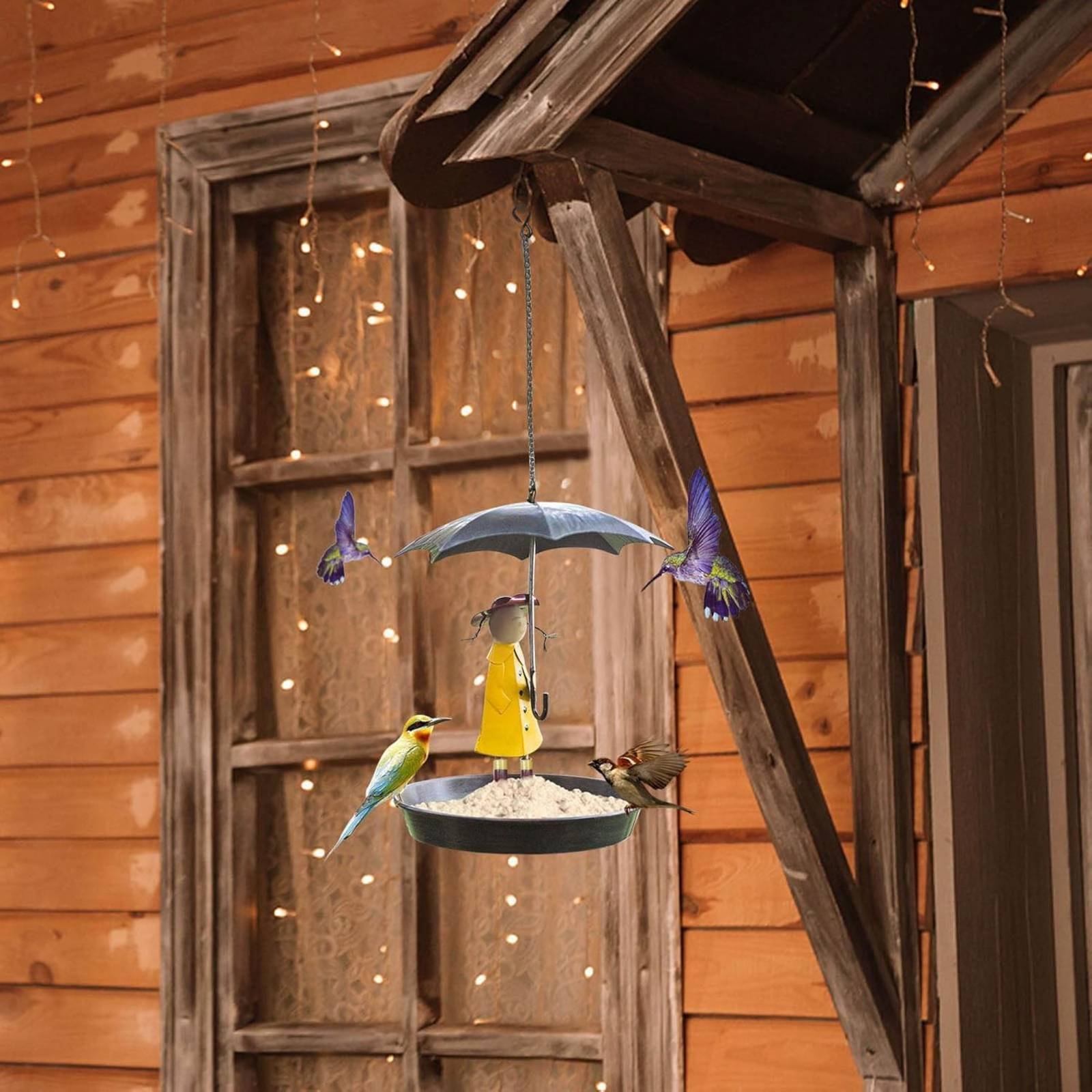 Girl with Umbrella Bird Feeder - Art Craft Us recensie en prijs