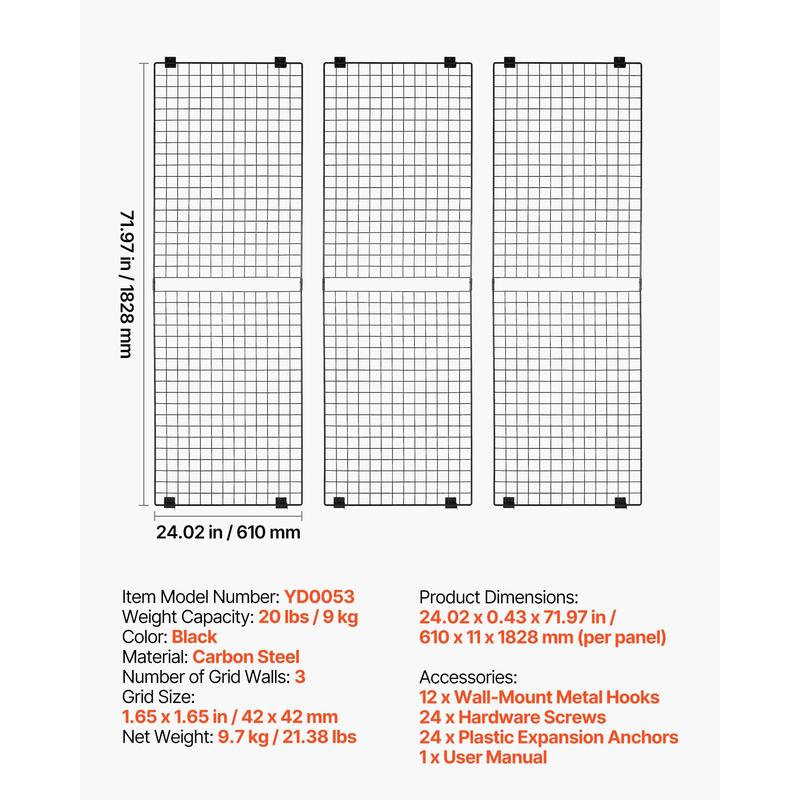 3 Packs Grid Wall Panels, 2 x  - Art Craft Wire recensie en prijs