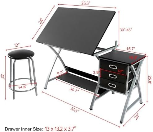 Drafting Desk, Drawing Table f - Art & Craft Paper For Kids recensie en prijs