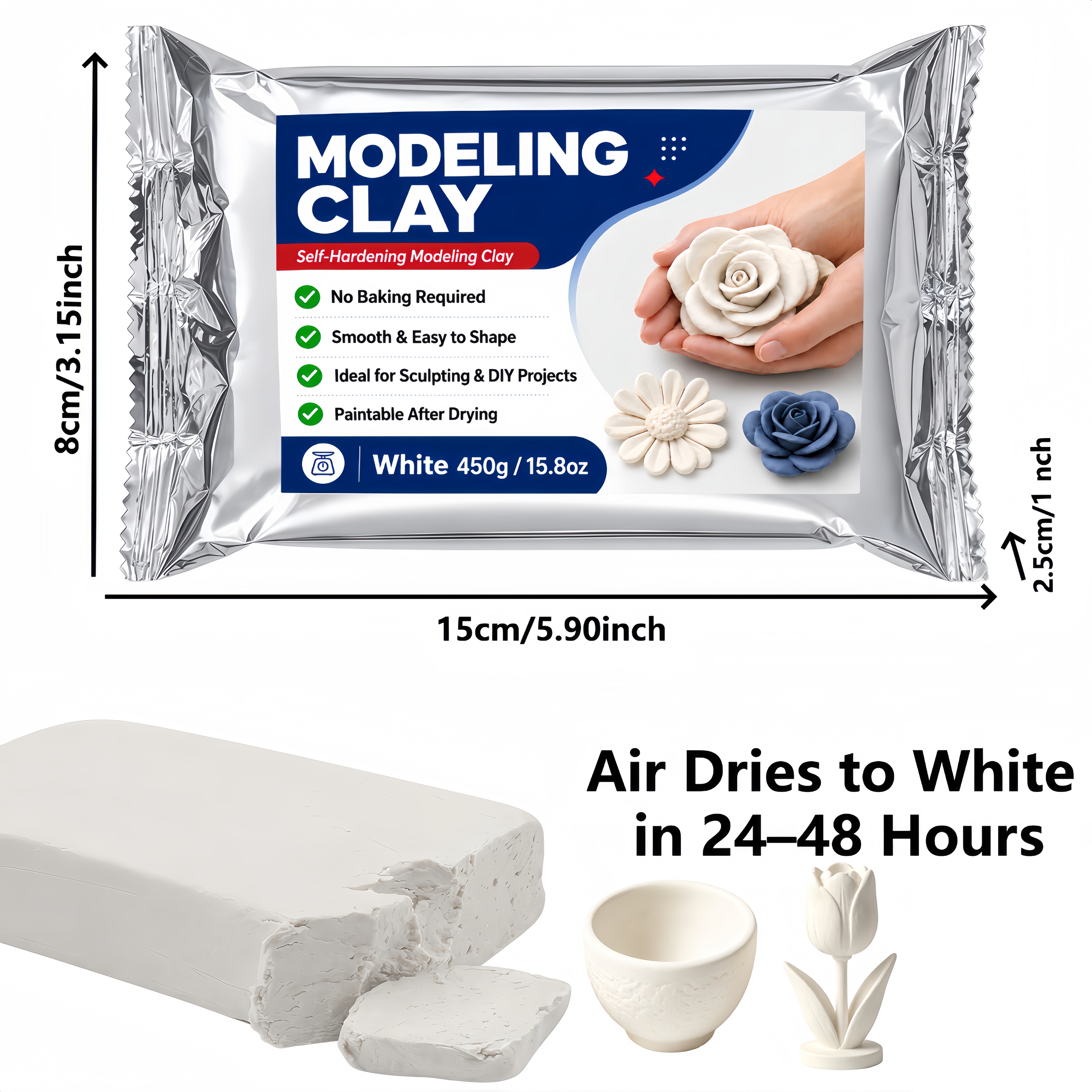 White Premium Air Dry Clay, ul - Air Dry Clay recensie en prijs