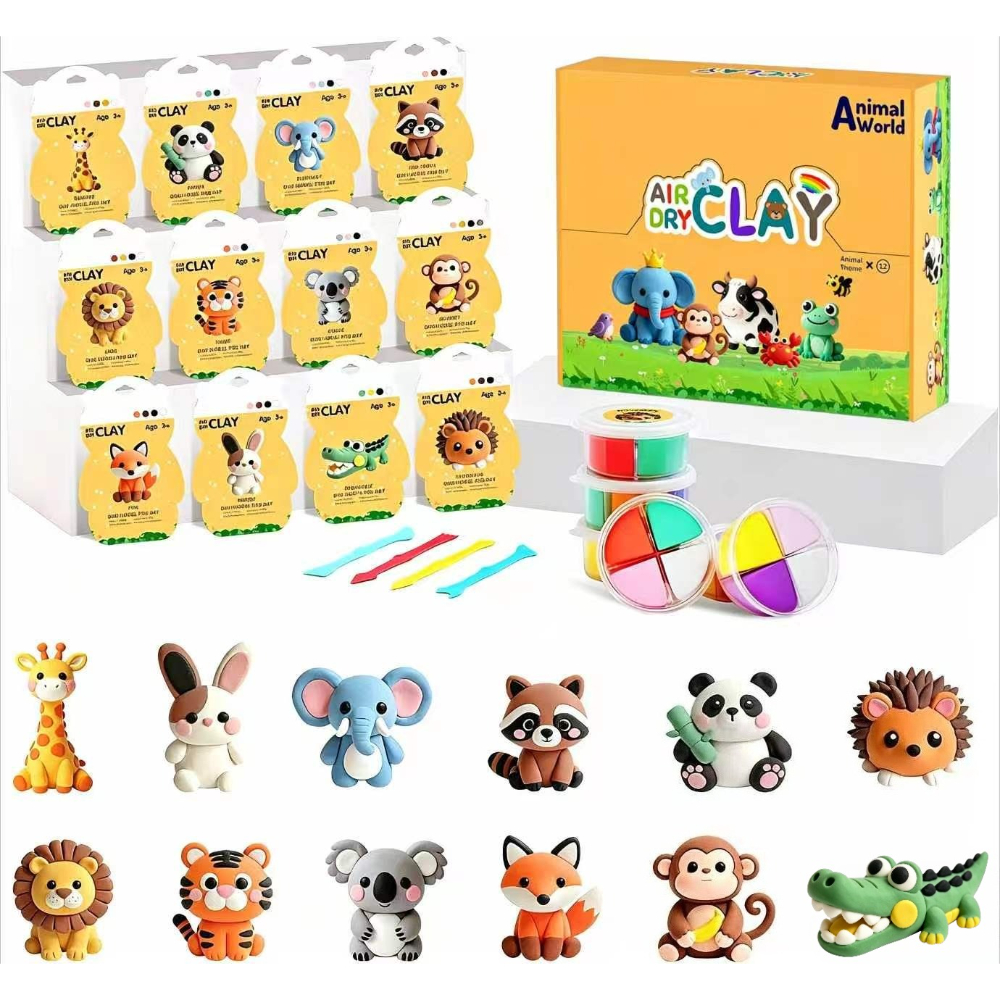 Air Dry Clay Kit with 12 Anima - Air Dry Clay recensie en prijs