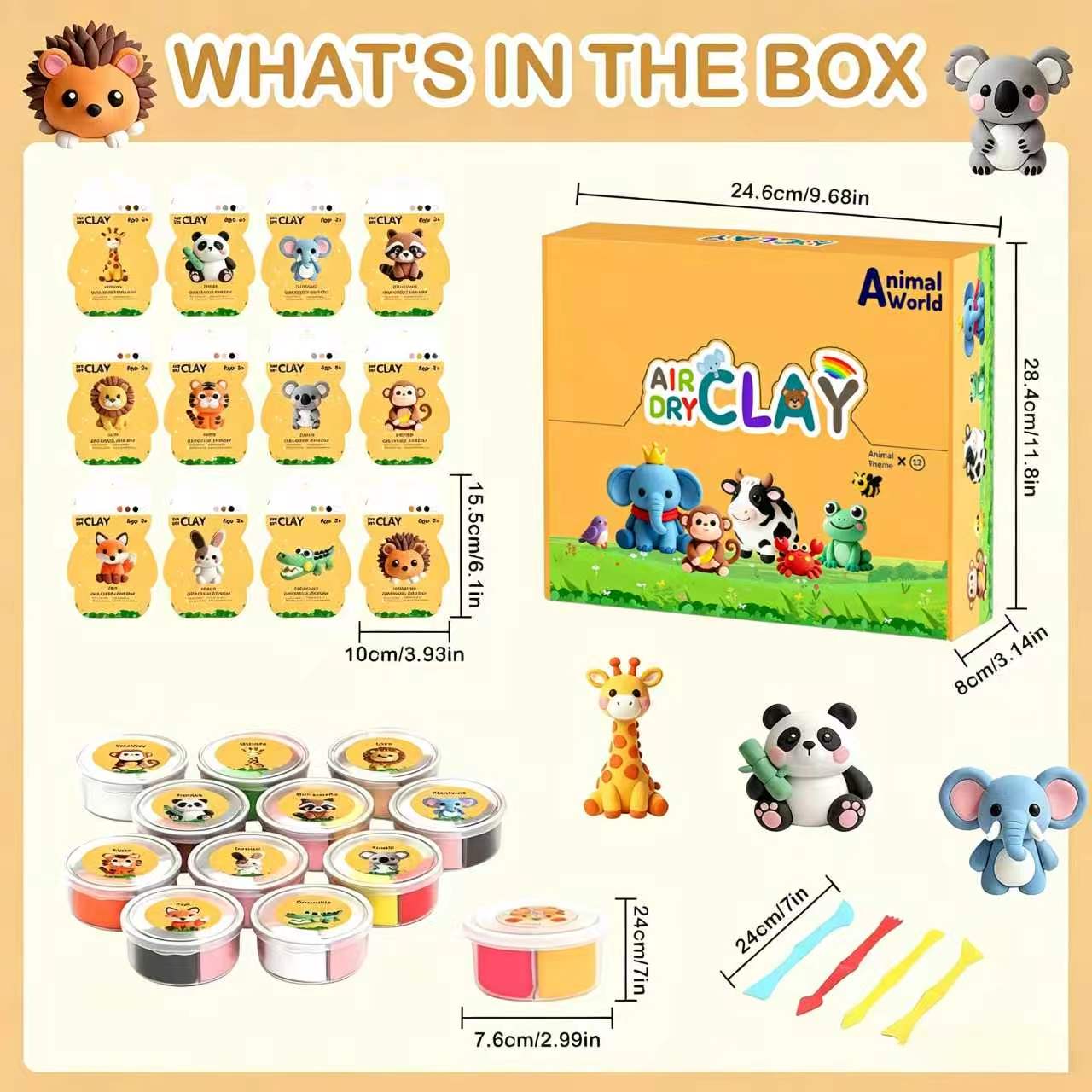 Air Dry Clay Kit with 12 Anima - Air Dry Clay recensie en prijs