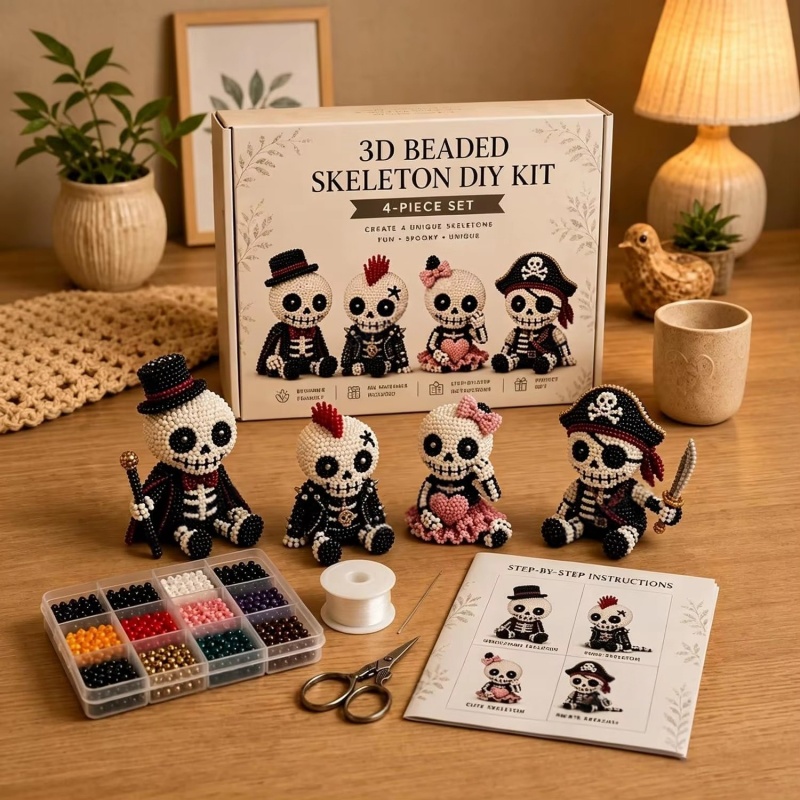Creative 3d Beaded Skull Diy C - Art Craft Holiday recensie en prijs